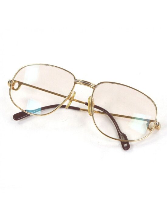 Cartier Vintage Trinity Gradient Lens Sunglasses Gold Bordeaux 58 18 Eyewear main image 8